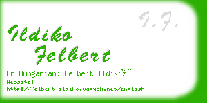 ildiko felbert business card